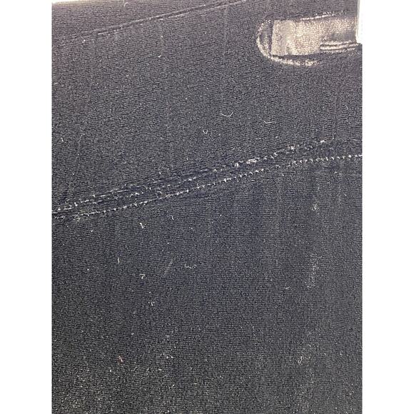 EILEEN FISHER Velvet Pants Small Stretch Jersey Pull On Elastic Waist Black USA - Picture 3 of 8